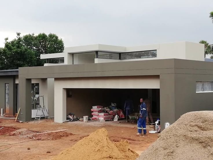 Modern House & Garage — Building